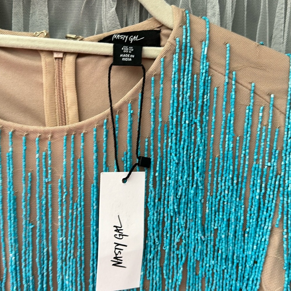 Nasty Gal Beaded Dress NWT